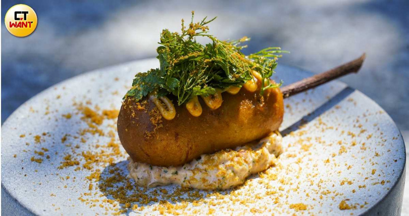 Marc L³未能摘星，是美食家心中最大遺珠，圖為其菜色「劍旗魚│高麗菜│海藻」。（圖／莊立人攝）