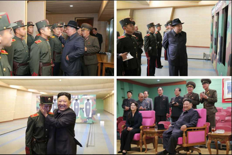 《朝中社》釋出多張金正恩與學員互動照片。（圖／翻攝自NK NEWS）