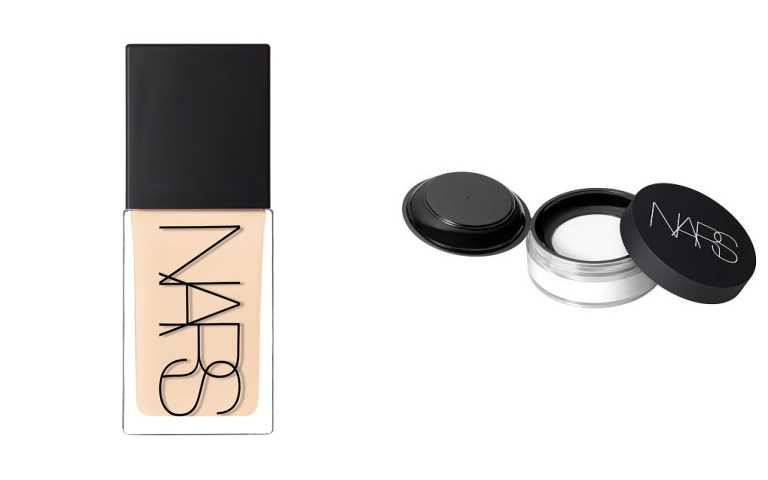 亞洲熱門色_NARS 裸光肌萃粉底精華 30ml/1,900元(MONT BLANC)、NARS 裸光蜜粉 11g/1,400元（圖／品牌提供）