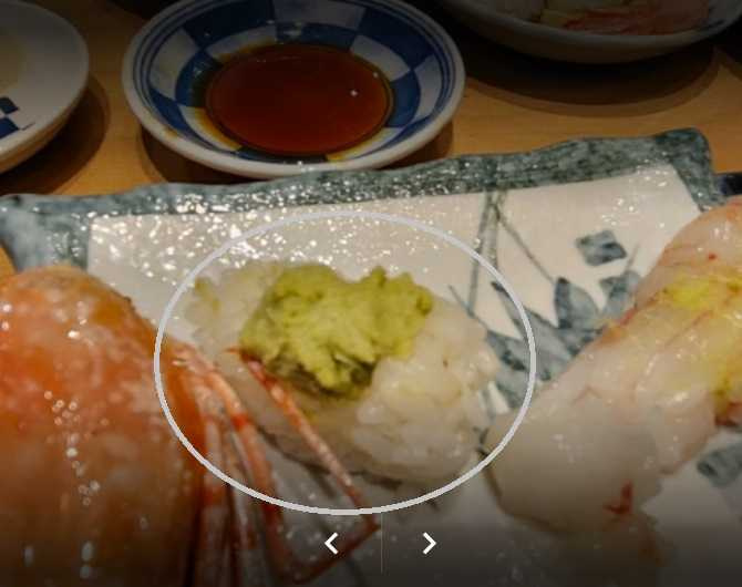 韓國旅客一打開生蝦壽司，發現海量芥末在裡面。（圖／翻攝自GOOGLE評論）