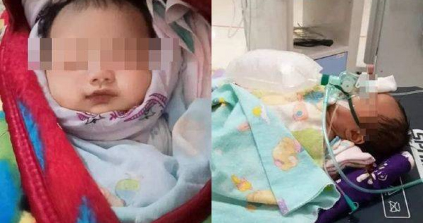 馬來西亞一名嬰兒僅出生54天，家中長輩就餵她食用偏方草藥汁，沒多久寶寶就出現呼吸急促、窒息的狀況。（圖／翻攝臉書KELAB IBU MENGANDUNG MALAYSIA）