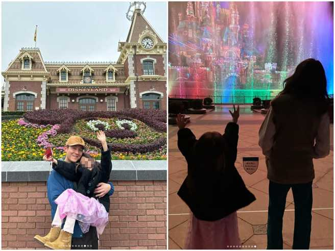 陳冠希和秦舒培帶女兒到迪士尼玩。（圖／翻攝自陳冠希IG）