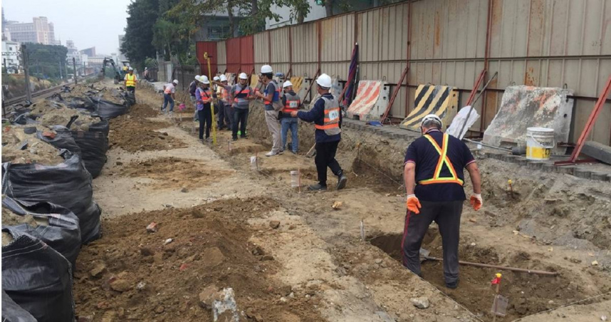 台南市區鐵路地下化工程挖掘出19處歷史遺跡。（圖／鐵道局南工處）