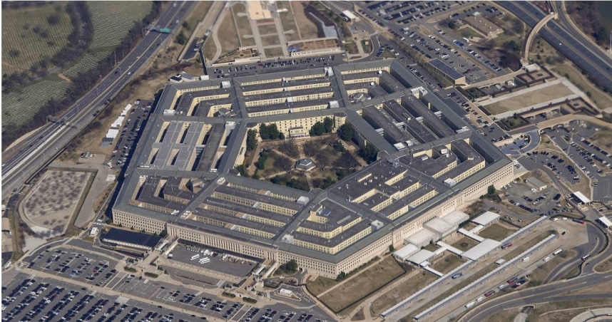 美國五角大廈（The Pentagon）數十份機密文件在美東時間7日驚傳外洩。（圖／達志／美聯社）