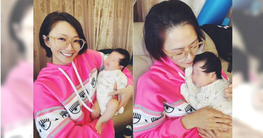 侯怡君在臉書發出她和一名女嬰的合照，直言「我女兒」。（圖／翻攝自臉書／侯怡君的家）