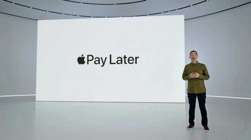  蘋果也在今年3月推出自有的BNPL服務，Apple Pay Later，但初期僅在美國推廣。（圖／翻攝自apple YT）