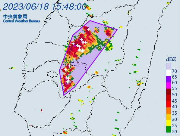 4縣市防大雷雨。（圖／氣象局）