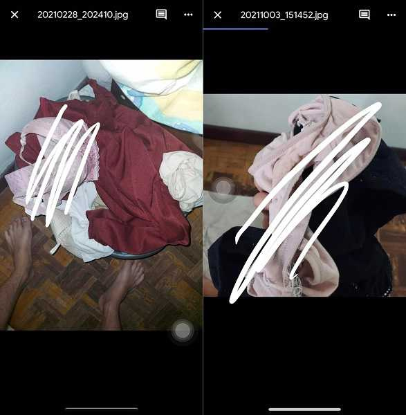男友偷拍家人內衣褲的照片，聲稱缺錢要上網賣。（圖／翻攝自臉書）