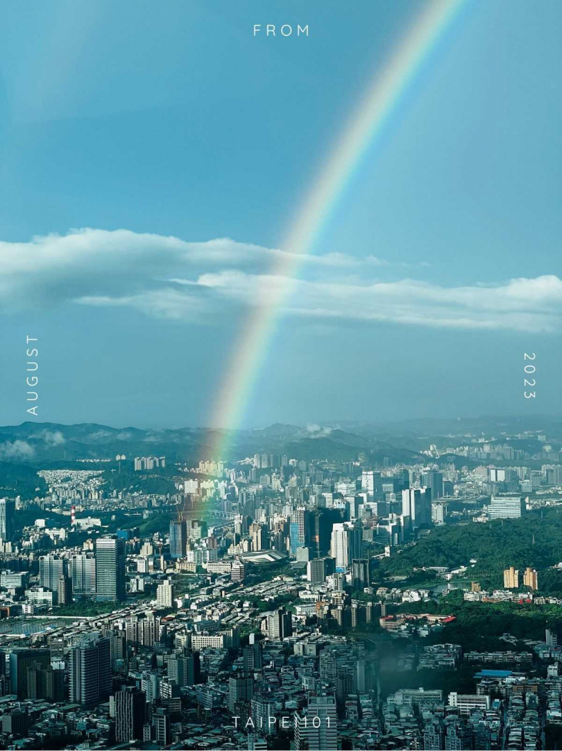 台北101臉書粉專也曬出彩虹照。（圖／翻攝自台北101臉書）