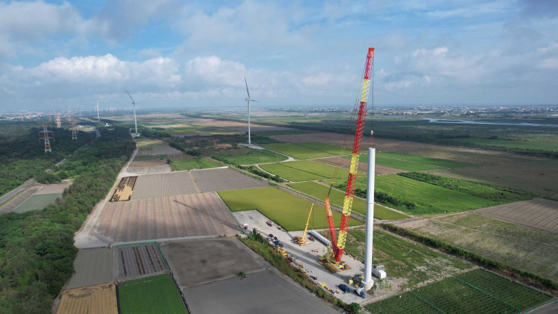 達德能源是台灣陸上風電最大廠商，今年8月再雲林縣崙背鄉啟用6隻風機，累計已達206隻。（圖／達德能源提供）