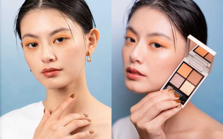 RMK 立體調色眼盤 新色6款/2,150元(模特兒示範的是07)（圖／品牌提供）