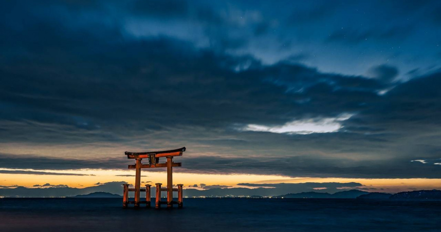 位於琵琶湖的白鬚神社。（示意圖／pixabay）