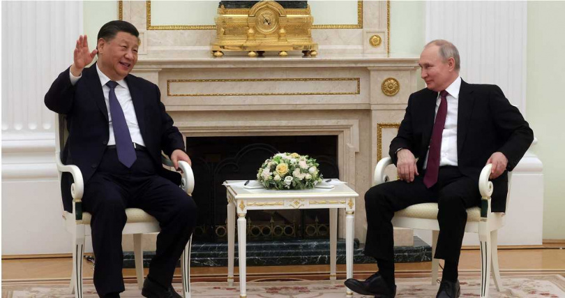 俄羅斯總統普丁（Vladimir Putin）、中國國家主席習近平。（圖／達志／美聯社）