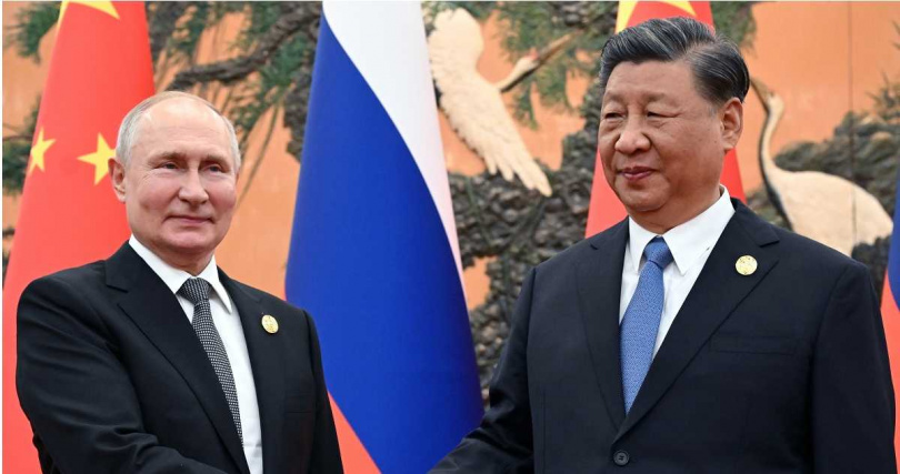 俄羅斯總統普丁（Vladimir Putin）、中國國家主席習近平。（圖／達志／美聯社）