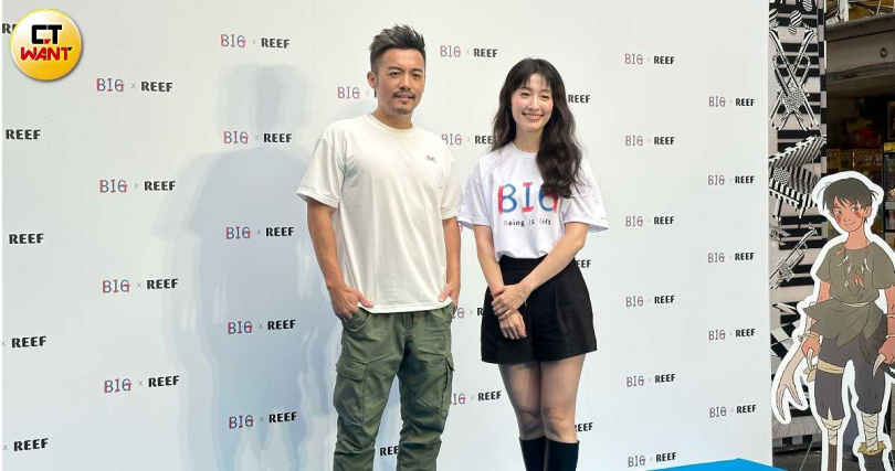 范逸臣、田中千繪同台宣傳電影《BIG》。（圖／粘湘婉攝）